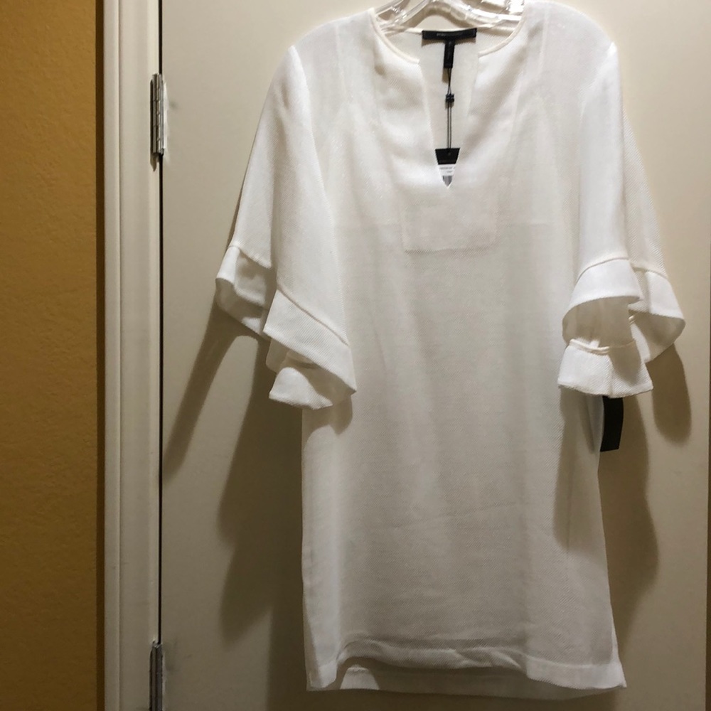 NWT BCBG shear V neck shift dress